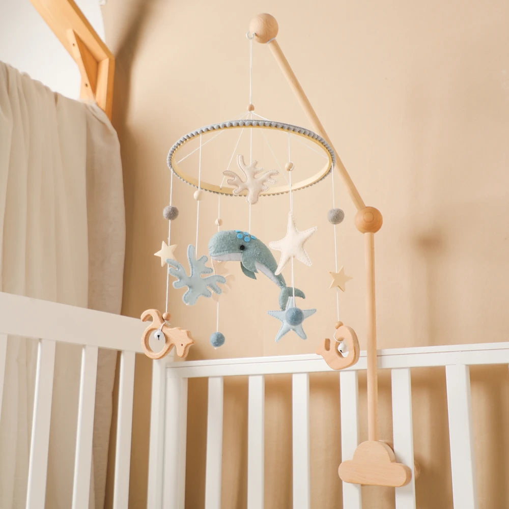 Whale Baby Crib Mobile