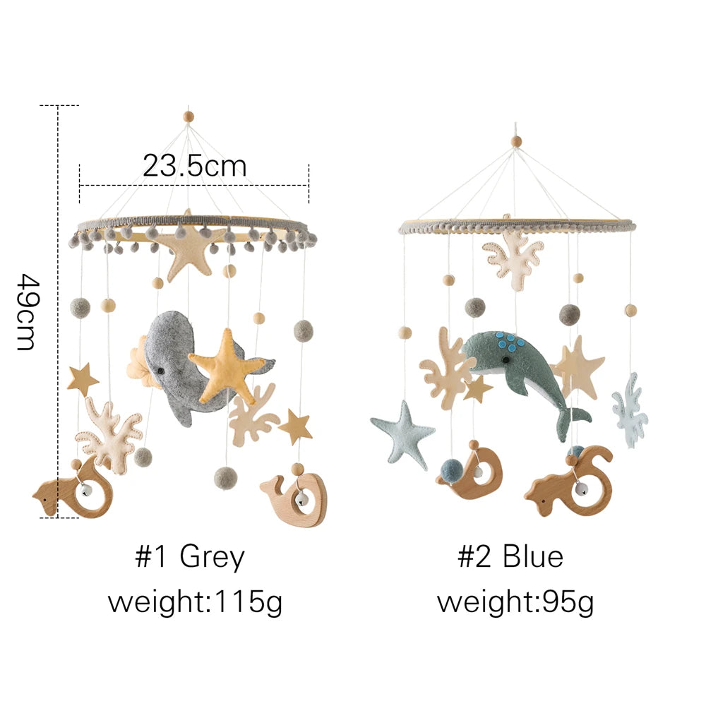Whale Baby Crib Mobile