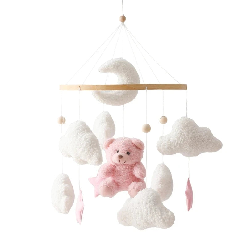 Wooden Baby Crib Mobile & Rattle Toy