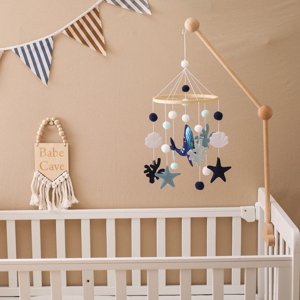 Whale Baby Crib Mobile