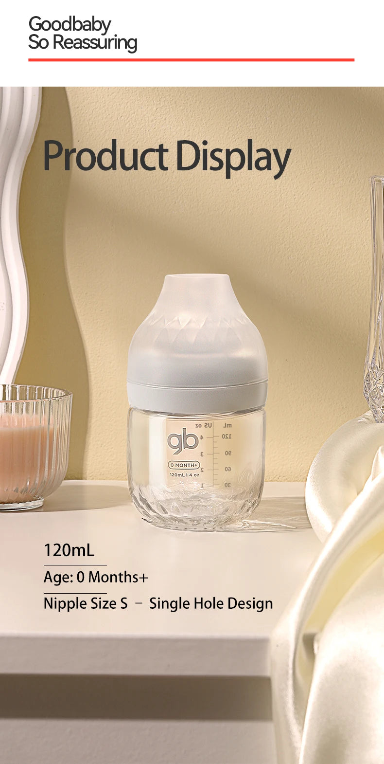 Platinum Series Glass Baby Bottle