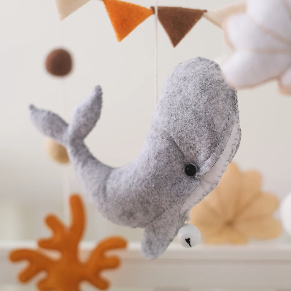 Whale Baby Crib Mobile