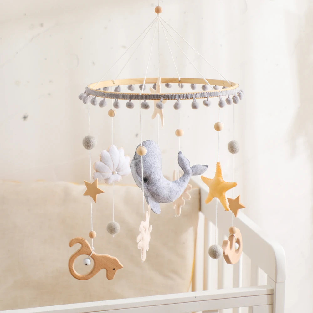 Whale Baby Crib Mobile