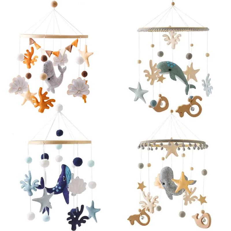 Whale Baby Crib Mobile
