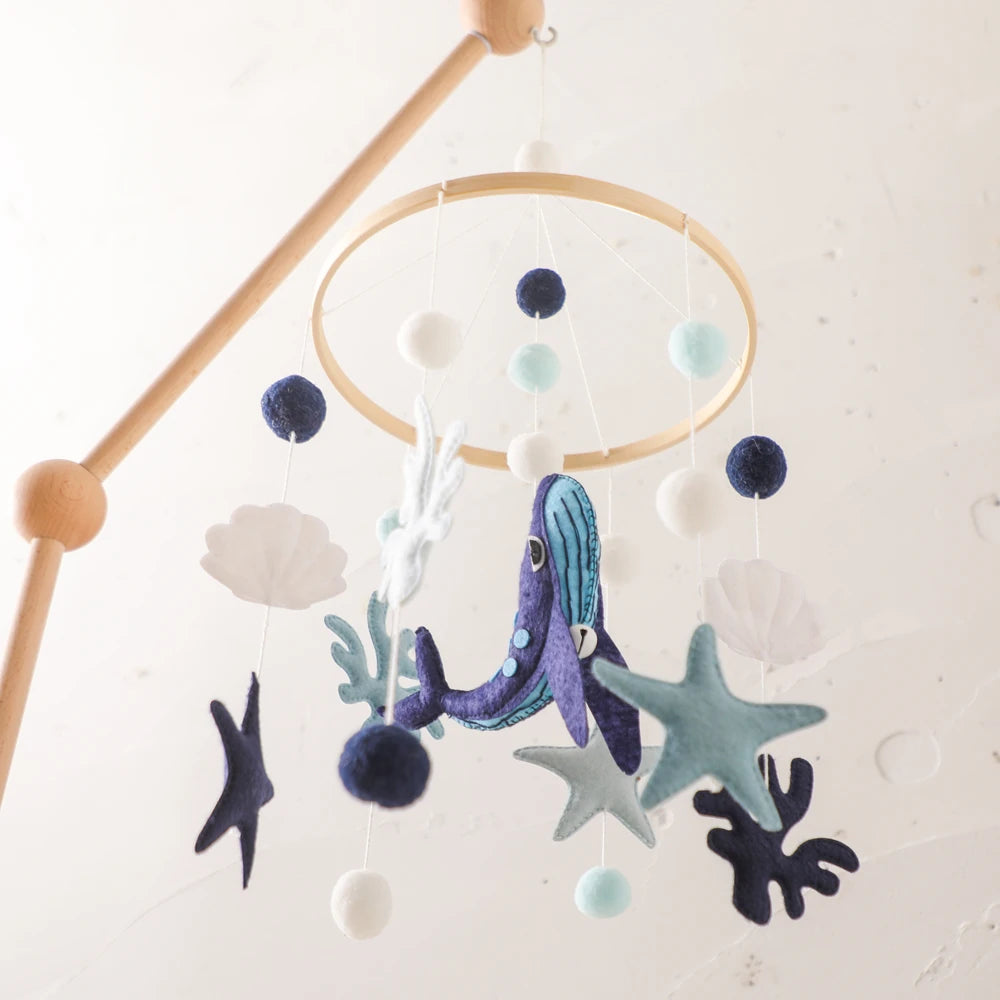 Whale Baby Crib Mobile
