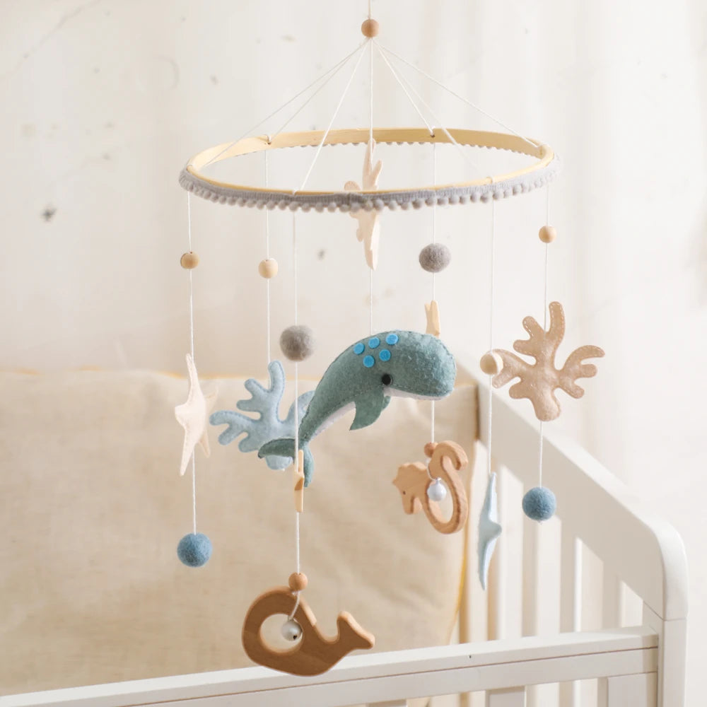 Whale Baby Crib Mobile