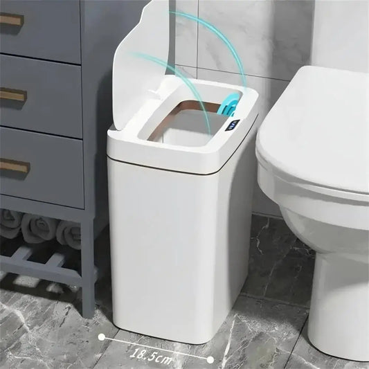 White Touchless 15L Smart Sensor Trash Can