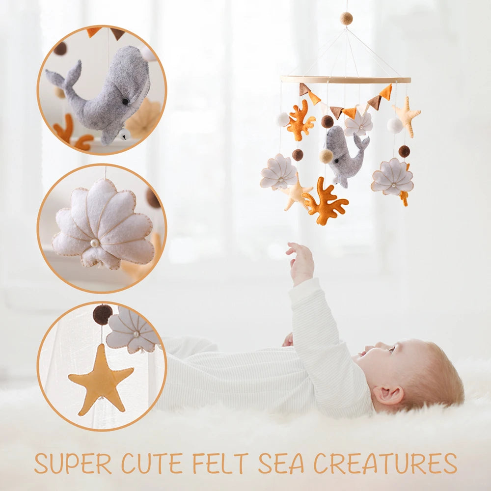 Whale Baby Crib Mobile