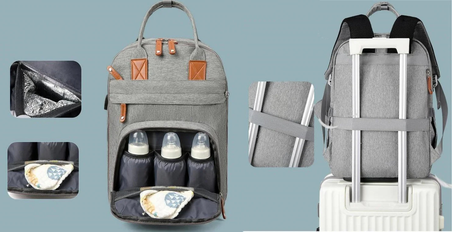 Multi-Function Diaper Backpack | Waterproof Baby Bag for Moms & Dads