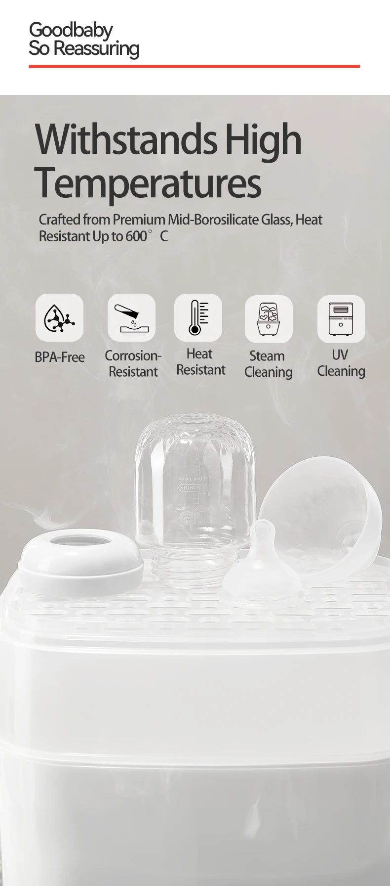 Platinum Series Glass Baby Bottle