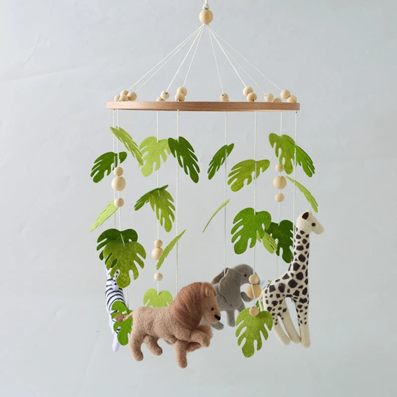 Wooden Baby Crib Mobile & Rattle Toy