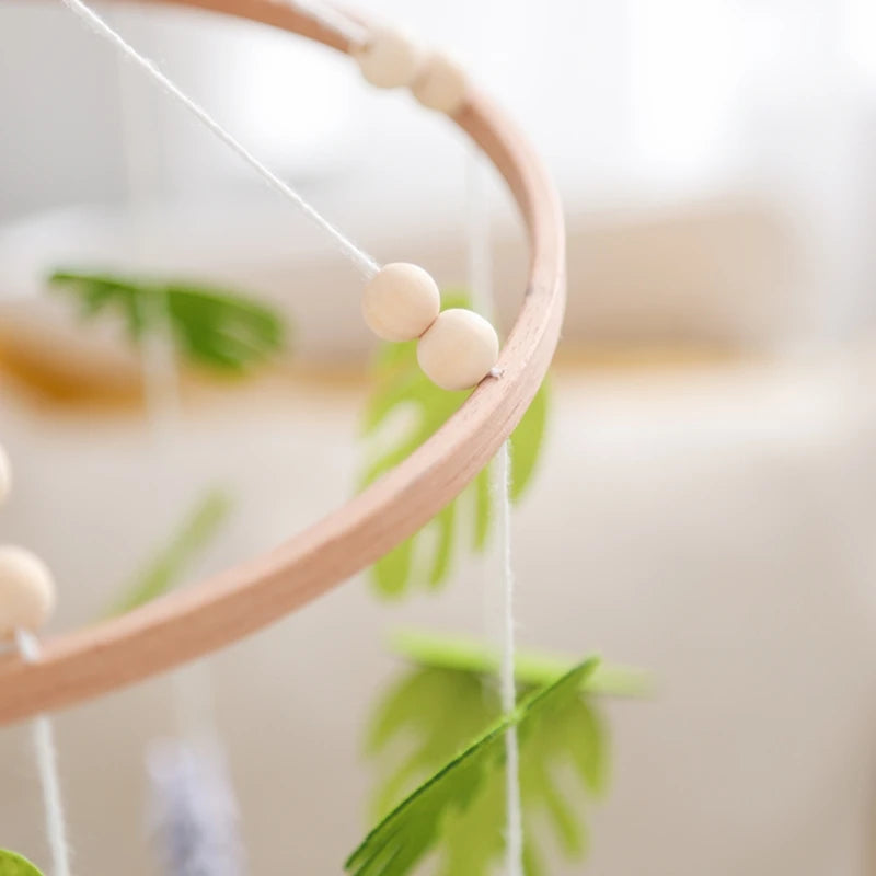 Wooden Baby Crib Mobile & Rattle Toy